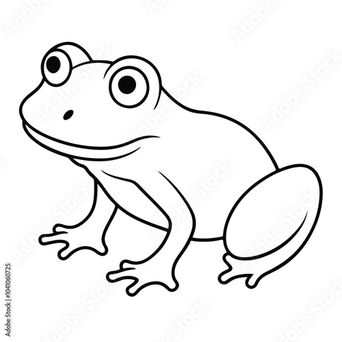 frog on white