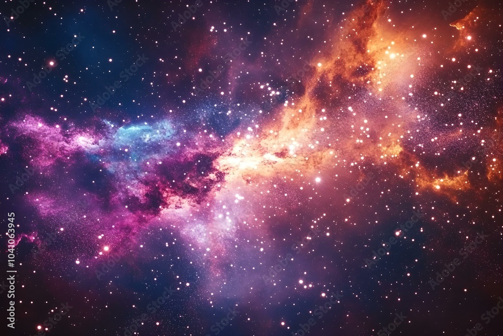 Fototapeta premium Cosmic Splendor: A Stunning Visualization of Interstellar Wonders