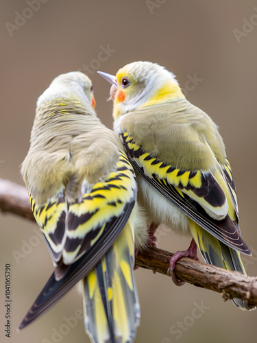 bars on the ventral surface of their tail feathers, yellow spots, Cockatiel Nymphicus typically occurring about six to nine months after hatching photo