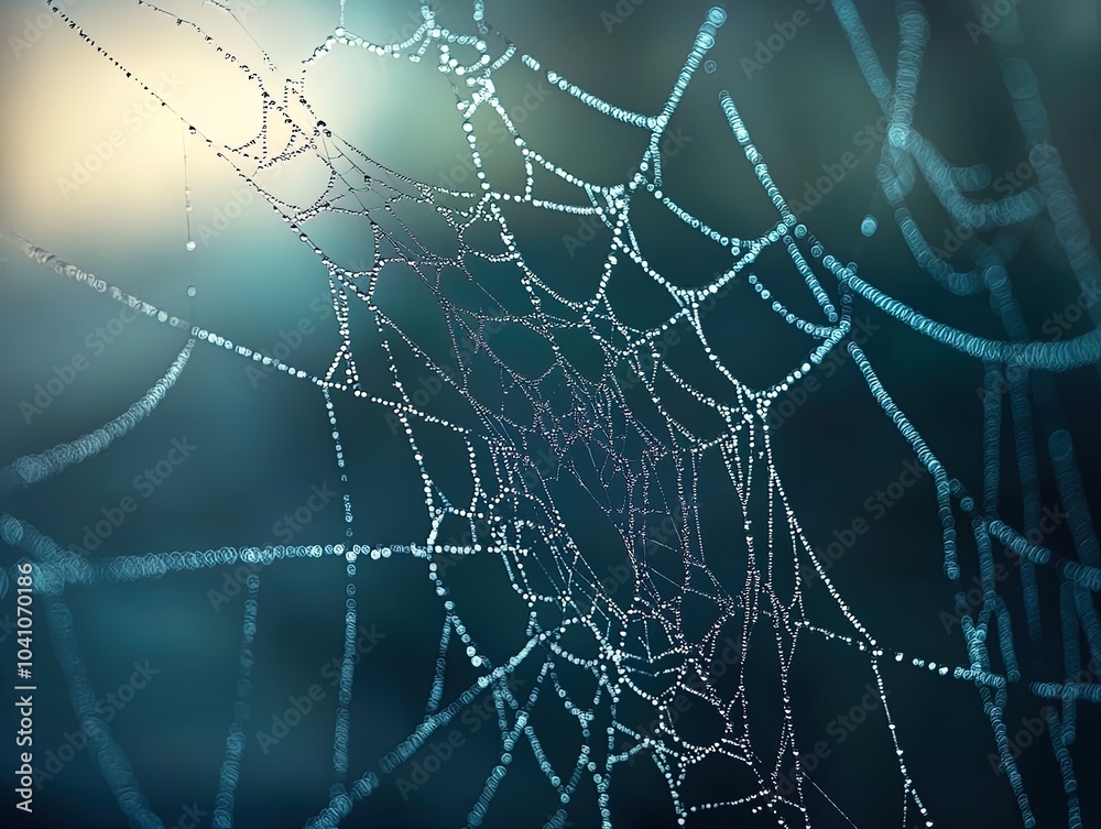 Tranquil Spider Web Art: A Serene Illuminated Design with Dewdrops Perfect for Home Decor or Sports Interior Posters Tranquil Spider Web Art: A Serene Illuminated Design with Dewdrops Perfect for Home Decor or Sports Interior Posters