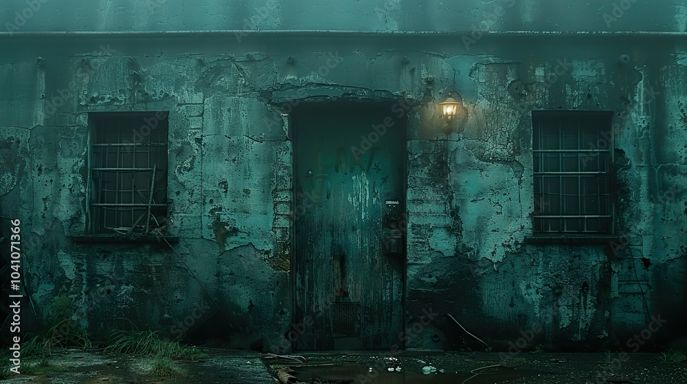 Old Abandoned Building in Foggy Atmosphere Old Abandoned Building in Foggy Atmosphere