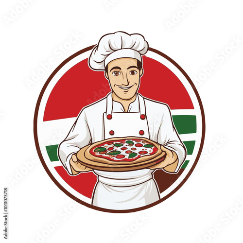 Italian pizza chef