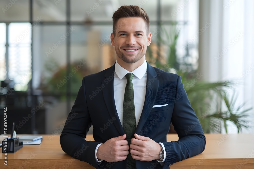 Handsome Corporate Man with Smiling Face Handsome Corporate Man with Smiling Face