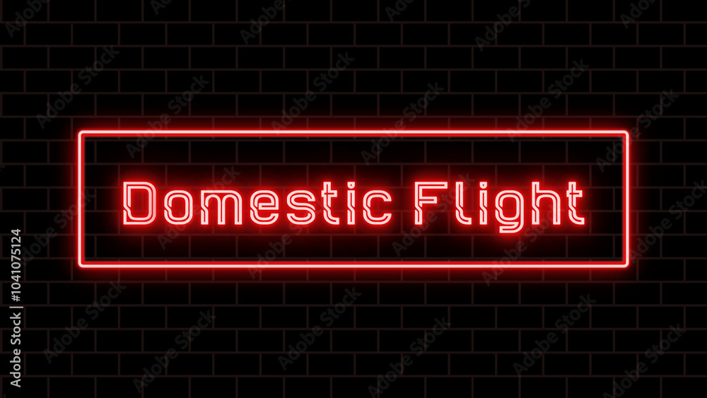 Domestic Flight のネオン文字 Domestic Flight のネオン文字