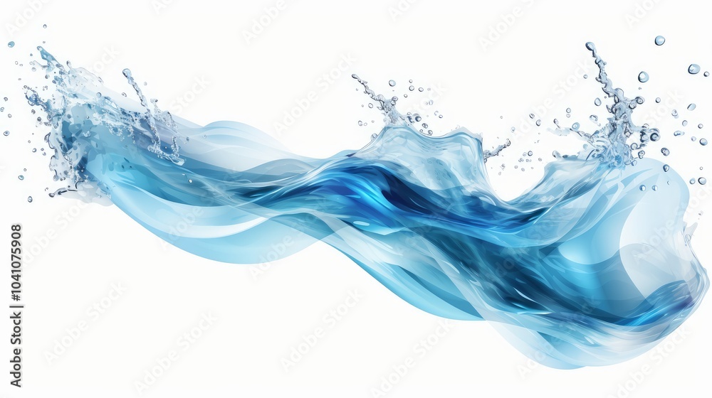 Isolated Water Splashes and Flowing Wave Forms in Blue
Isolated Water Splashes and Flowing Wave Forms in Blue