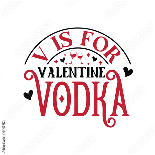 v is for valentine vodka SVG