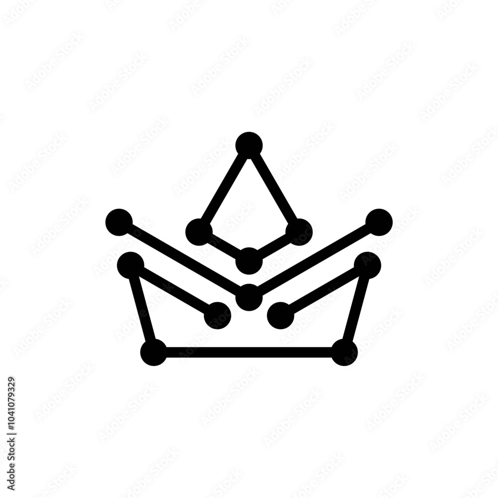 Crown King Circuit Connection Technology Digital Logo Design Crown King Circuit Connection Technology Digital Logo Design