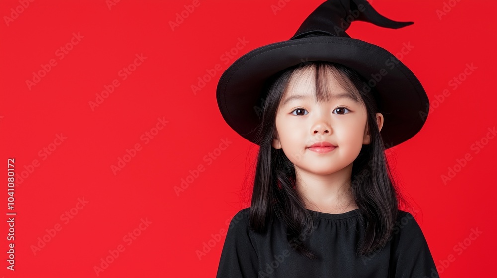 Asian kid girl witch costume, Halloween Asian kid girl witch costume, Halloween
