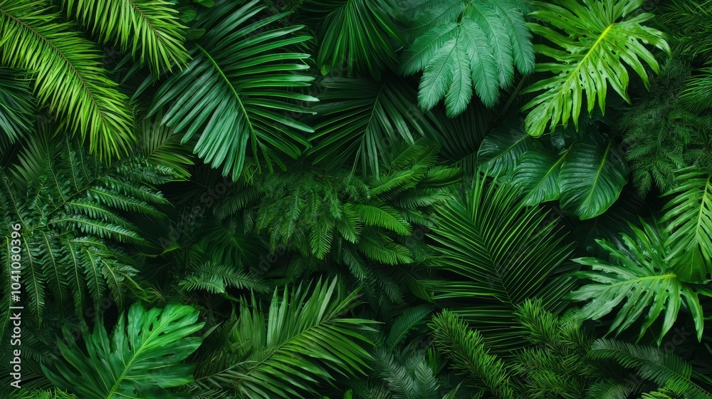 Lush Green Tropical Leaf Background Seamless Pattern for Design Lush Green Tropical Leaf Background Seamless Pattern for Design