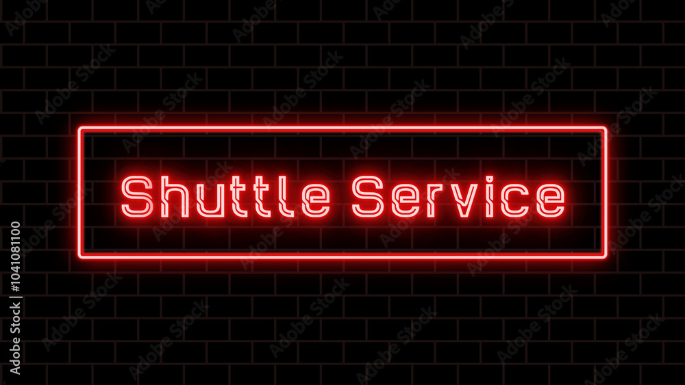 Shuttle Service のネオン文字 Shuttle Service のネオン文字