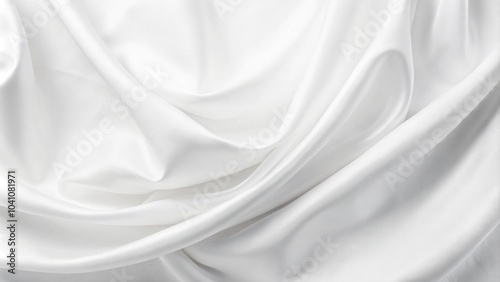 Smooth elegant white silk or satin luxury cloth texture as wedding background. Luxurious background design. abstract background luxury cloth or liquid wave or wavy folds. white satin fabric background