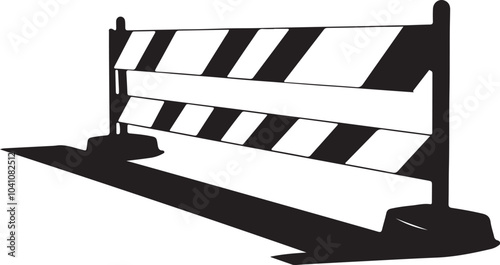 vector black and white barrier