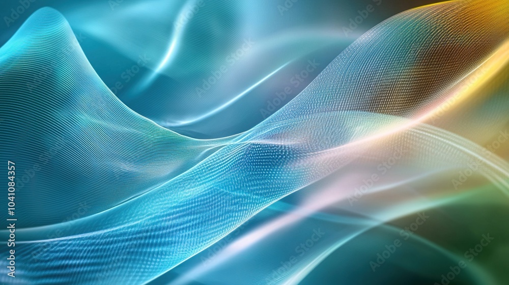 Abstract Waves in Soft Blue and Orange Tones Abstract Waves in Soft Blue and Orange Tones