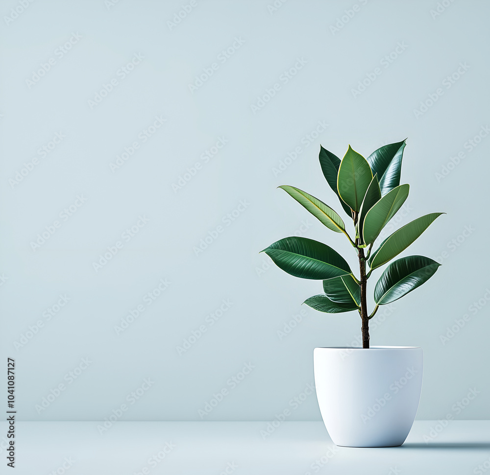 Air purifying plants on white pots, white background. Air purifying plants on white pots, white background.