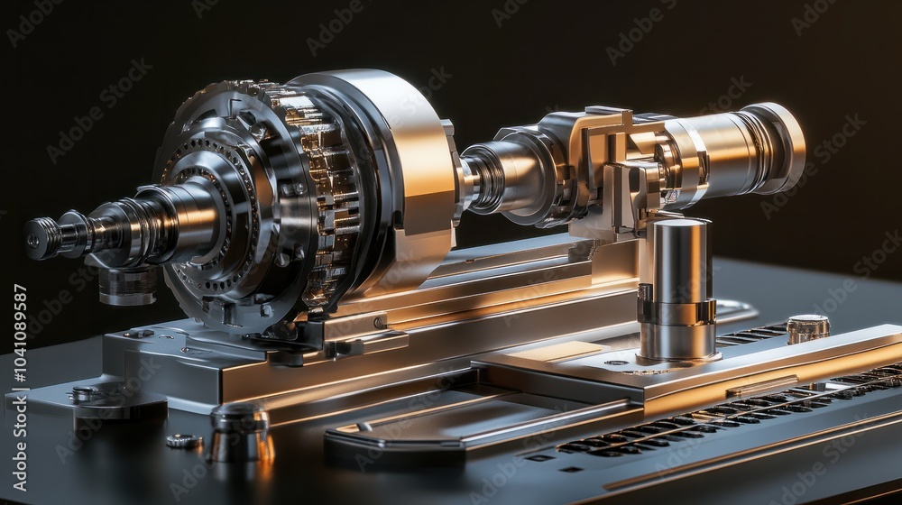 Fototapeta premium CNC Lathe and Milling Machine
