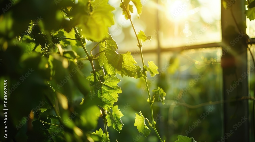 Vines Winding Up the Side of a Greenhouse Vines Winding Up the Side of a Greenhouse
