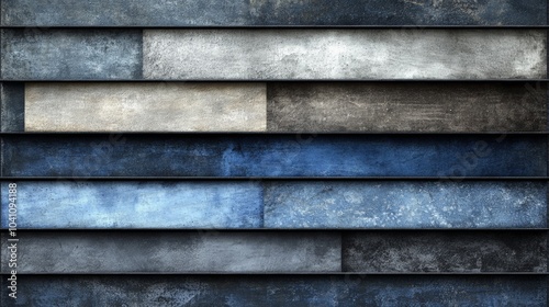 Abstract Blue and Grey Horizontal Stripes Texture Background