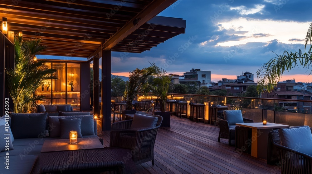 An elegant rooftop terrace with open views. Ideal for social events or quiet moments, with cozy furniture and a refreshing ambiance. An elegant rooftop terrace with open views. Ideal for social events or quiet moments, with cozy furniture and a refreshing ambiance.