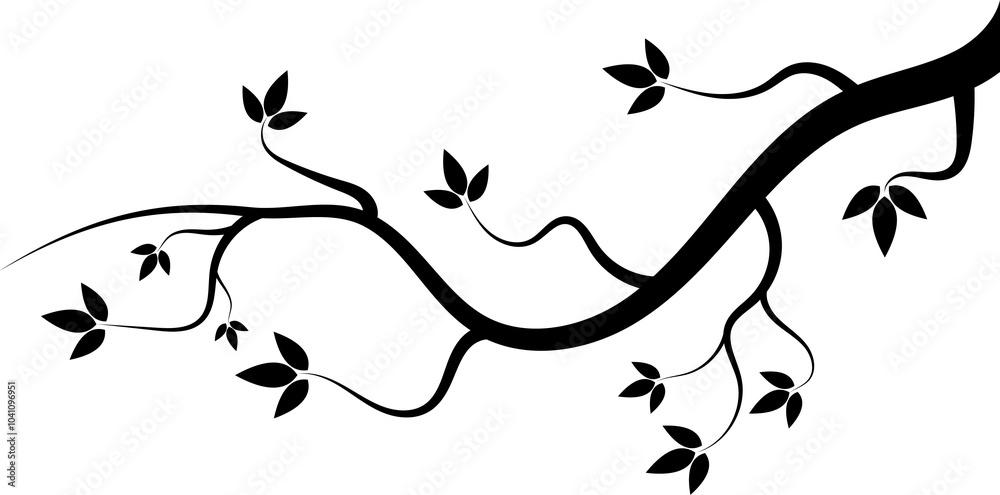 Naklejka premium tree branch vector ilustration design template