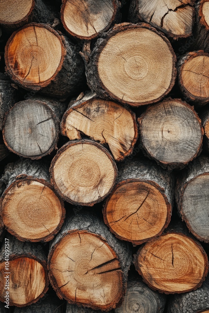 Piled Cut Logs Piled Cut Logs
