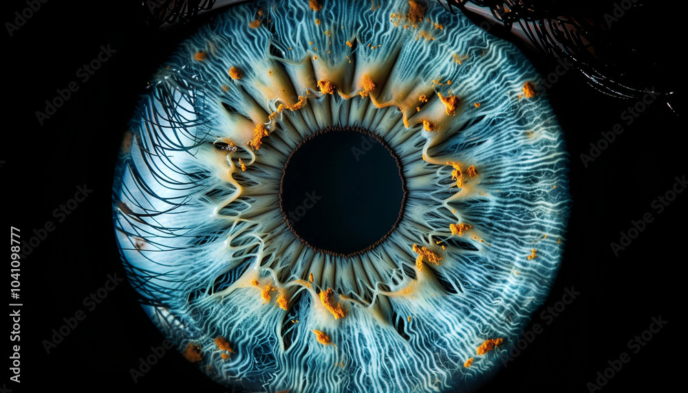 © Raphael - Un oeil iris humain bleu