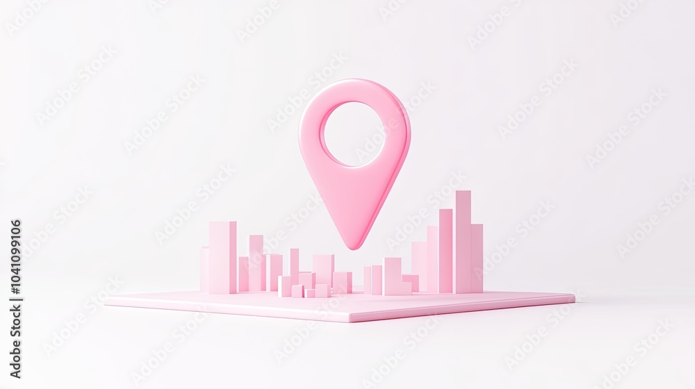 Sleek 3D Location Arrow design on a white background for a modern sales page, featuring a minimalist and versatile style. Sleek 3D Location Arrow design on a white background for a modern sales page, featuring a minimalist and versatile style.