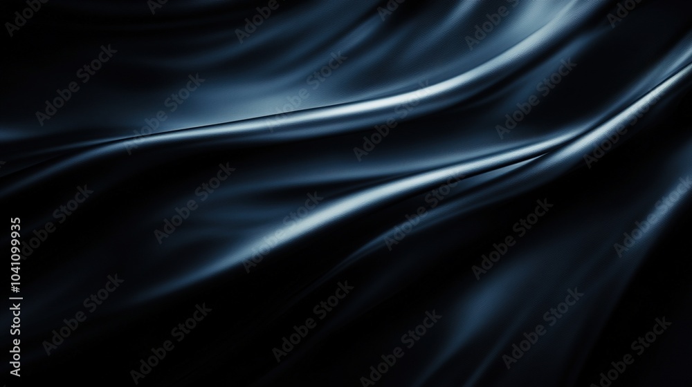 Fototapeta premium Smooth Black Fabric Texture with Subtle Light Reflections