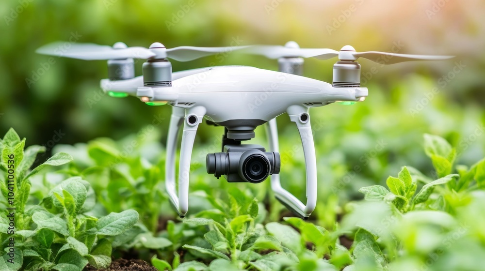 Drone Flying Over Lush Green Field Agriculture Technology Aerial Photography Drone Flying Over Lush Green Field Agriculture Technology Aerial Photography