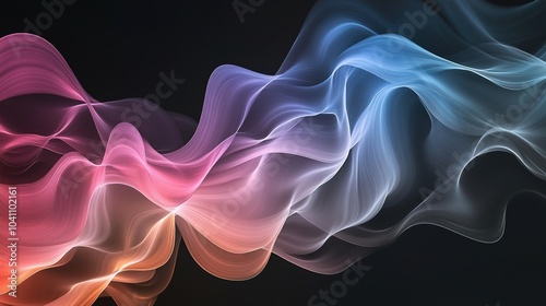 Abstract Waves of Colorful Light in Motion