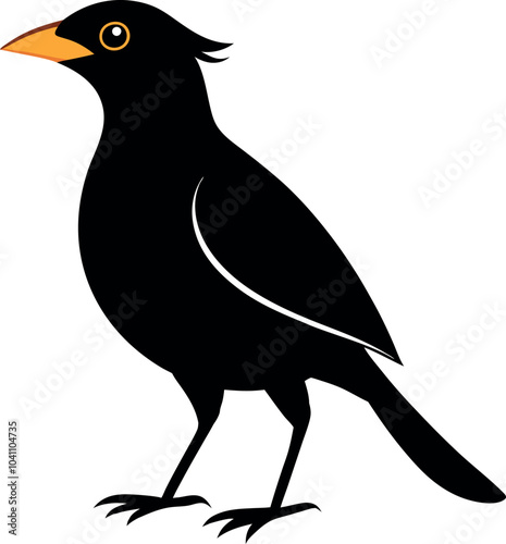 mynah bird cartoon  icon design