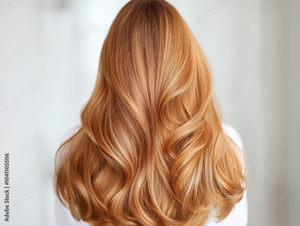 Long, beautifully styled hair in a salon, showcasing its natural length and vibrant, healthy shine. Long, beautifully styled hair in a salon, showcasing its natural length and vibrant, healthy shine.