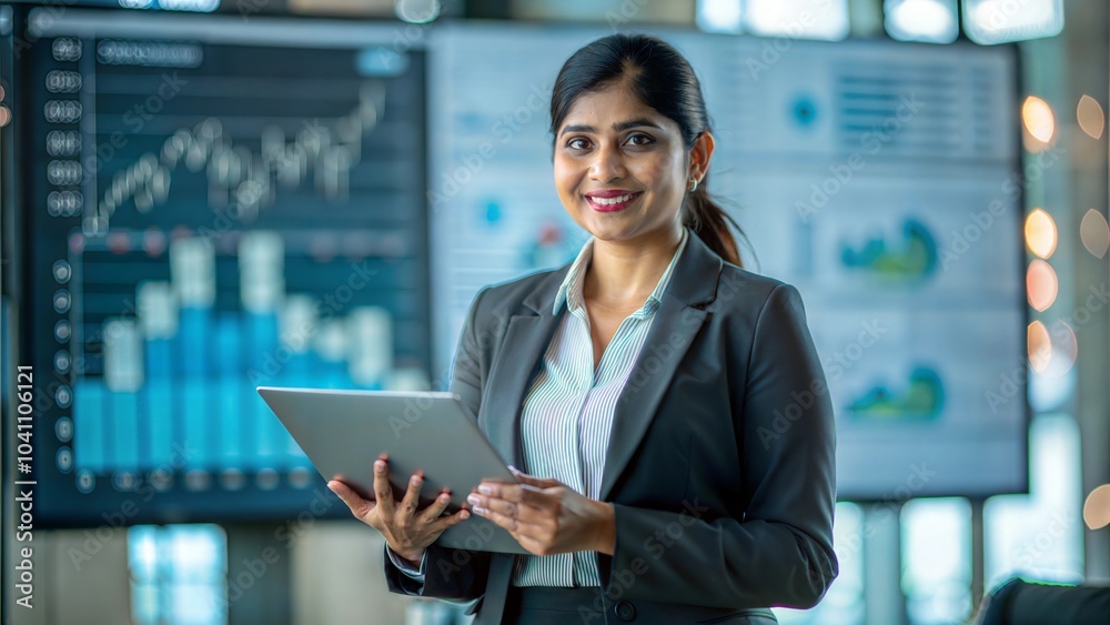 Indian Businesswoman Presenting Data
Indian Businesswoman Presenting Data