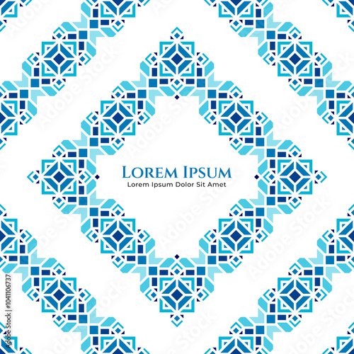 Oriental Winter Diamond Ornament for Islamic Design