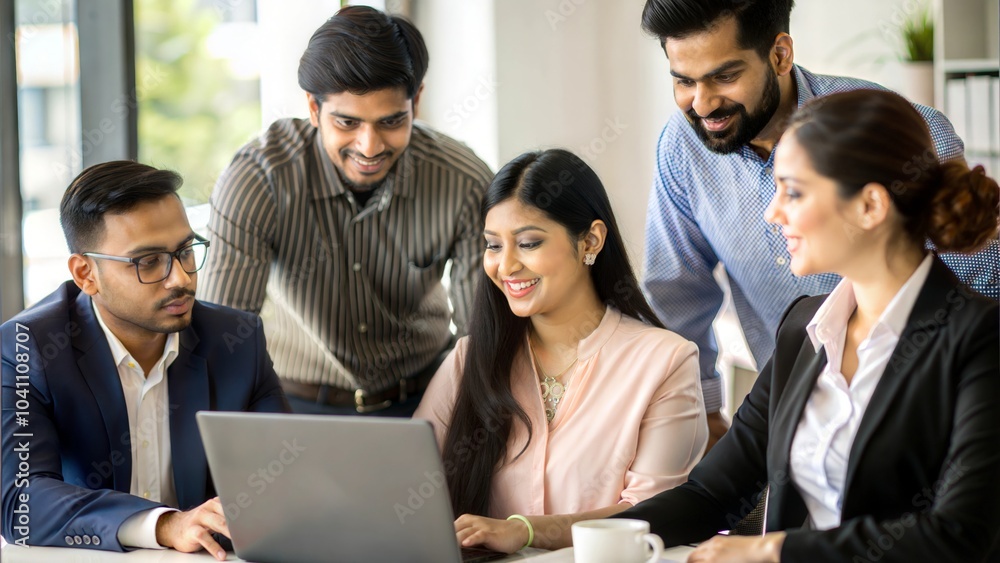 Indian Colleagues Collaborating in Office
Indian Colleagues Collaborating in Office