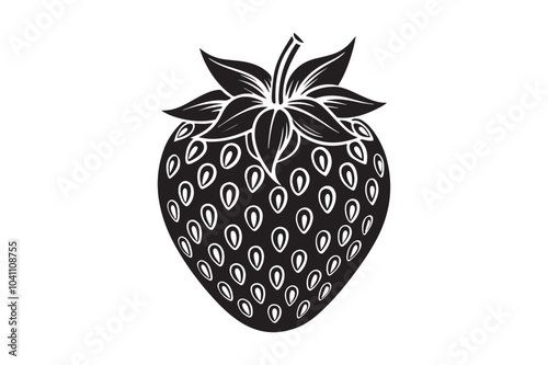 Strawberry Silhouette Vector Illustration for T-Shirts &  Printables 