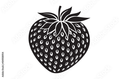 Strawberry Silhouette Vector Illustration for T-Shirts &  Printables 