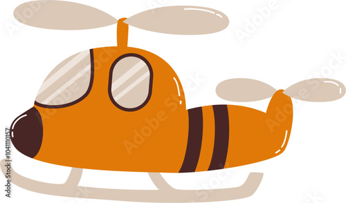 Cute toy plane cartoon