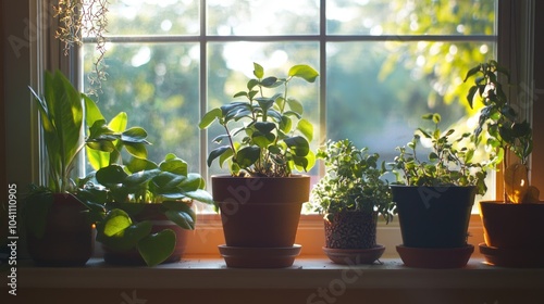 Wallpaper Mural Indoor Plants by Window Torontodigital.ca