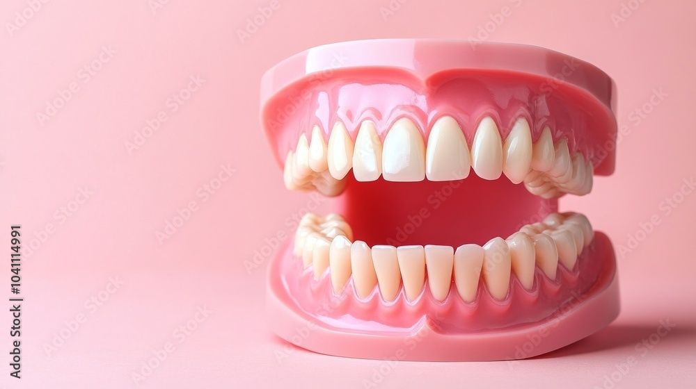 A dental model illustrates dental implants prominently, highlighting the importance of restoring oral functionality and aesthetics effectively A dental model illustrates dental implants prominently, highlighting the importance of restoring oral functionality and aesthetics effectively