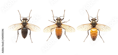 set of a Mosquito animal insect bee collection isolated transparent background