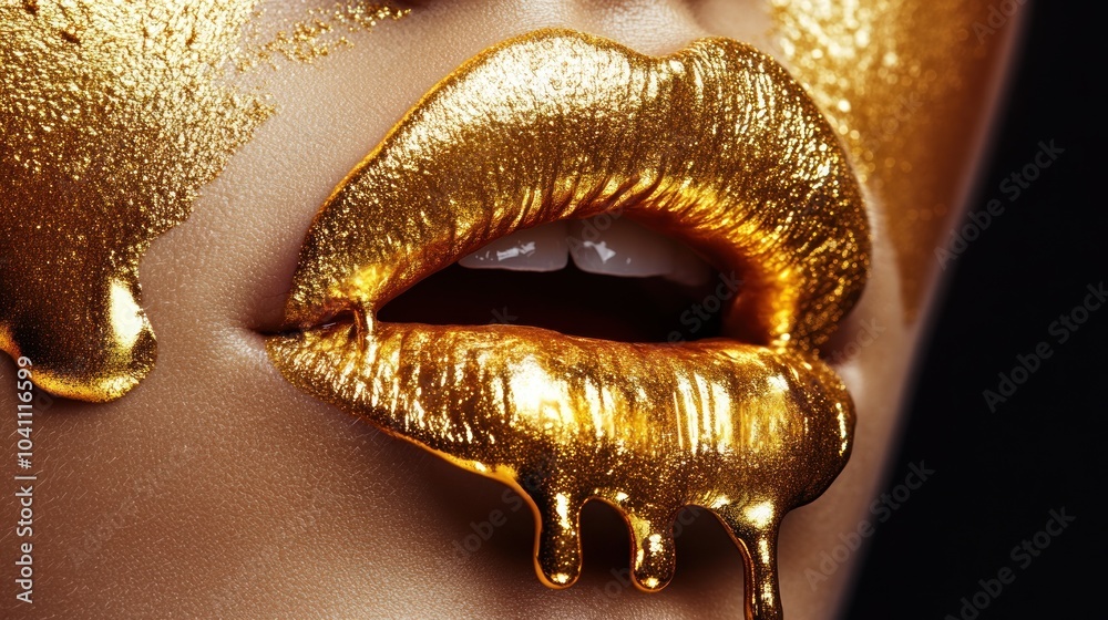 Golden Lips - A Close Up View Golden Lips - A Close Up View