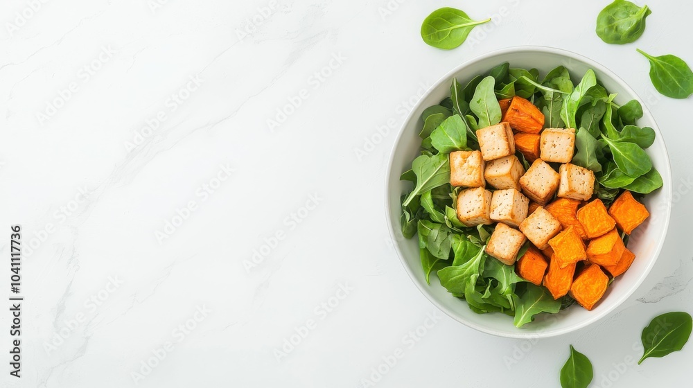 Overhead View of Plant-Based Buddha Bowl Arrangement Overhead View of Plant-Based Buddha Bowl Arrangement