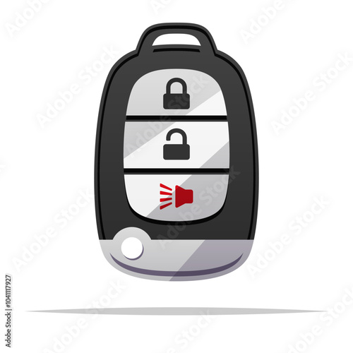 Car key fob vector isolated illustration