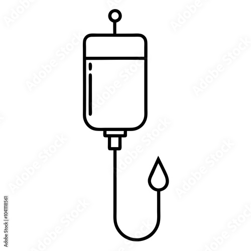 IV drip liquid  line art
