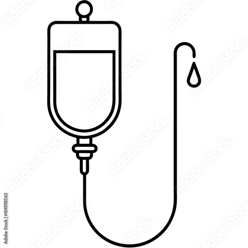 IV drip liquid  line art
