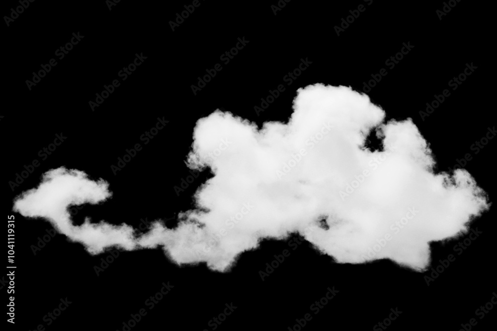 Cloud isolated with clipping paths on black background Cloud isolated with clipping paths on black background