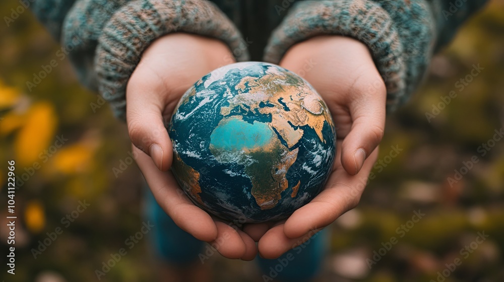 Earth Day Logo, Planet Ecology and Care	