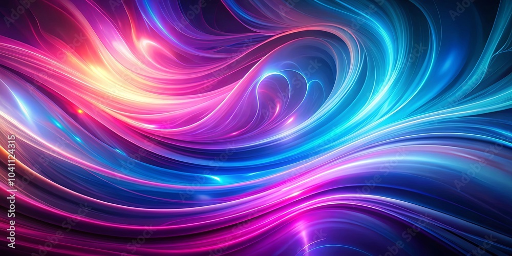 Fototapeta premium A vibrant spectrum of light, flowing like a celestial river, with iridescent hues that shimmer and dance