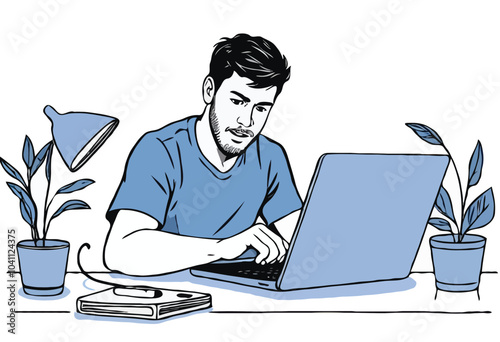 A freelancer person working in computer