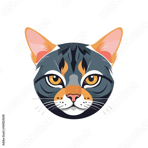 Cat face vector illustration